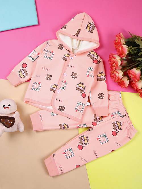 kids long sleeves printed top & bottom set - 21491868 - Very Small Image - 1