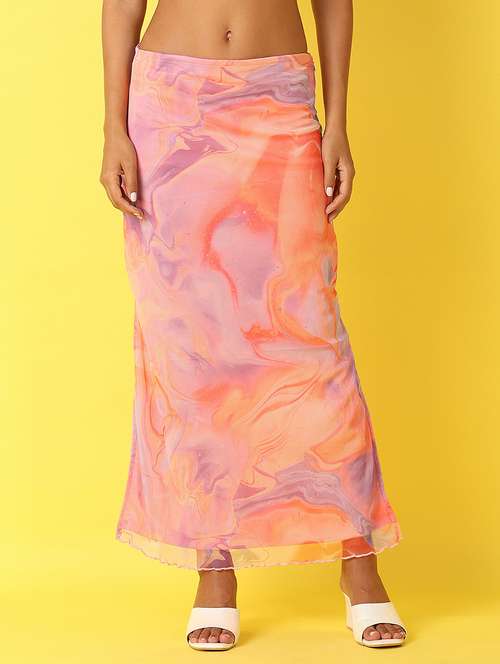 women printed mid rise a-line skirt - 21493461 - Very Small Image - 1