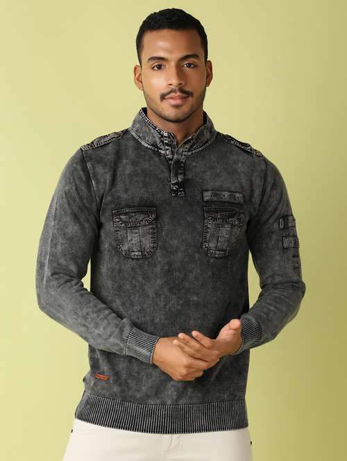 men long sleeved plain sweatshirt - 21495330 - Very Small Image - 1