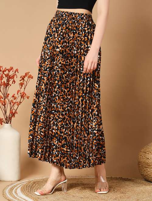women midi printed a-line skirt - 21496610 - Very Small Image - 1