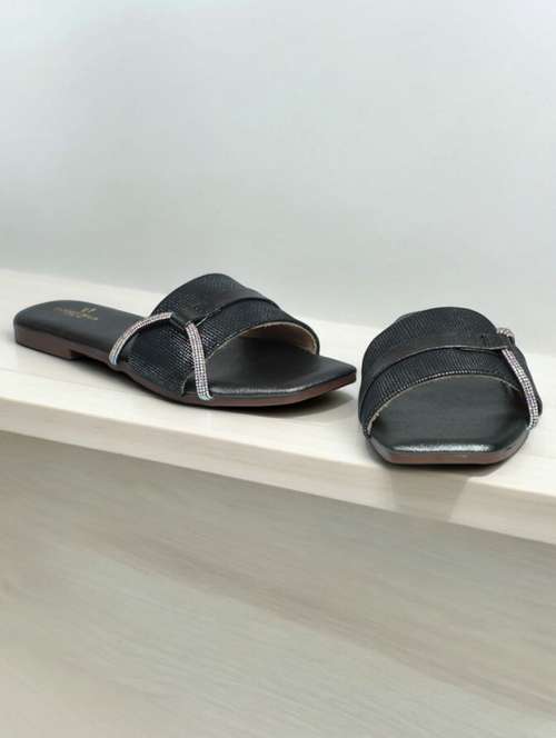 grey synthetic slip on sandals - 21500394 - Very Small Image - 1