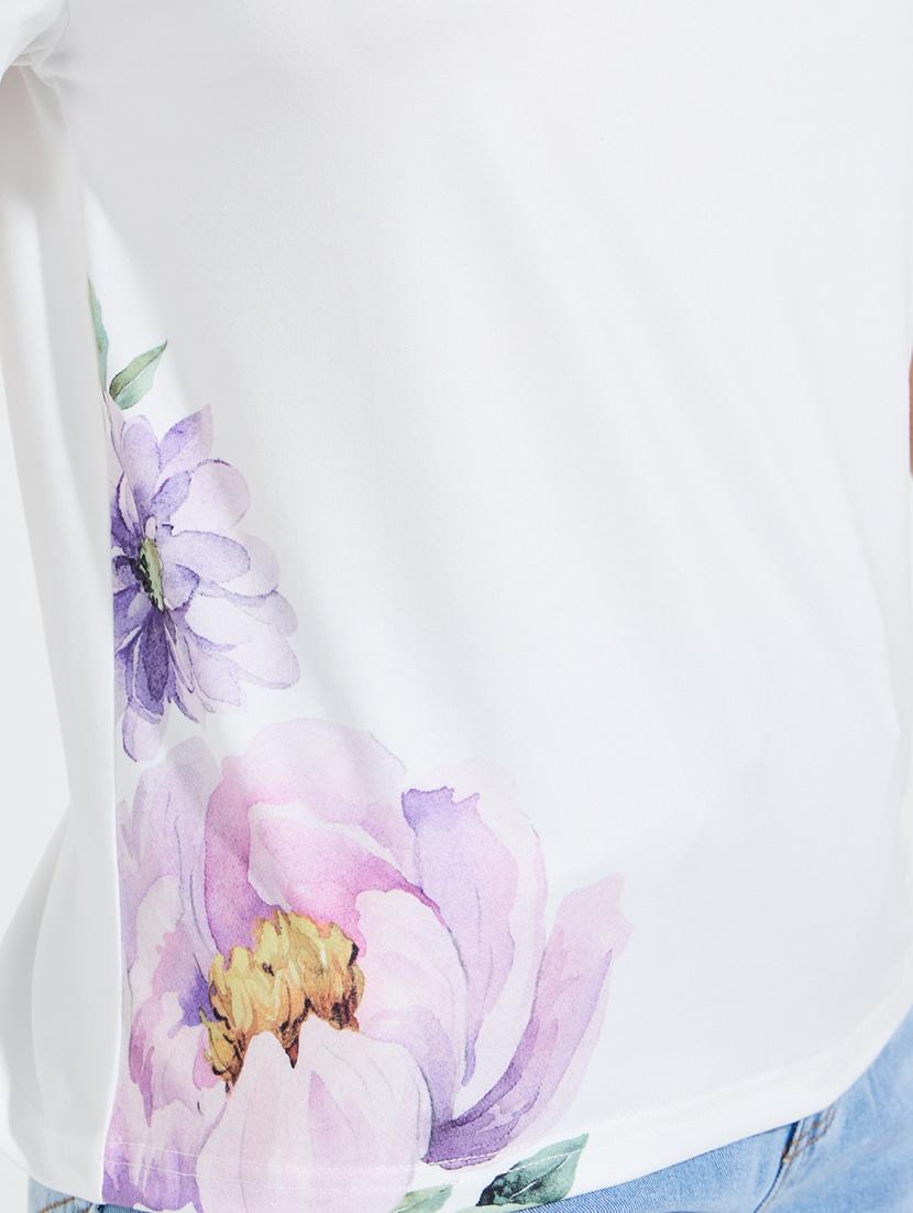 women white polyester regular t-shirt - 21503948 - Zoom Image - 4