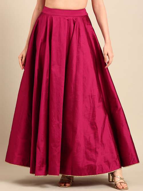 women mid-rise solid a-line skirt - 21508261 - Very Small Image - 1