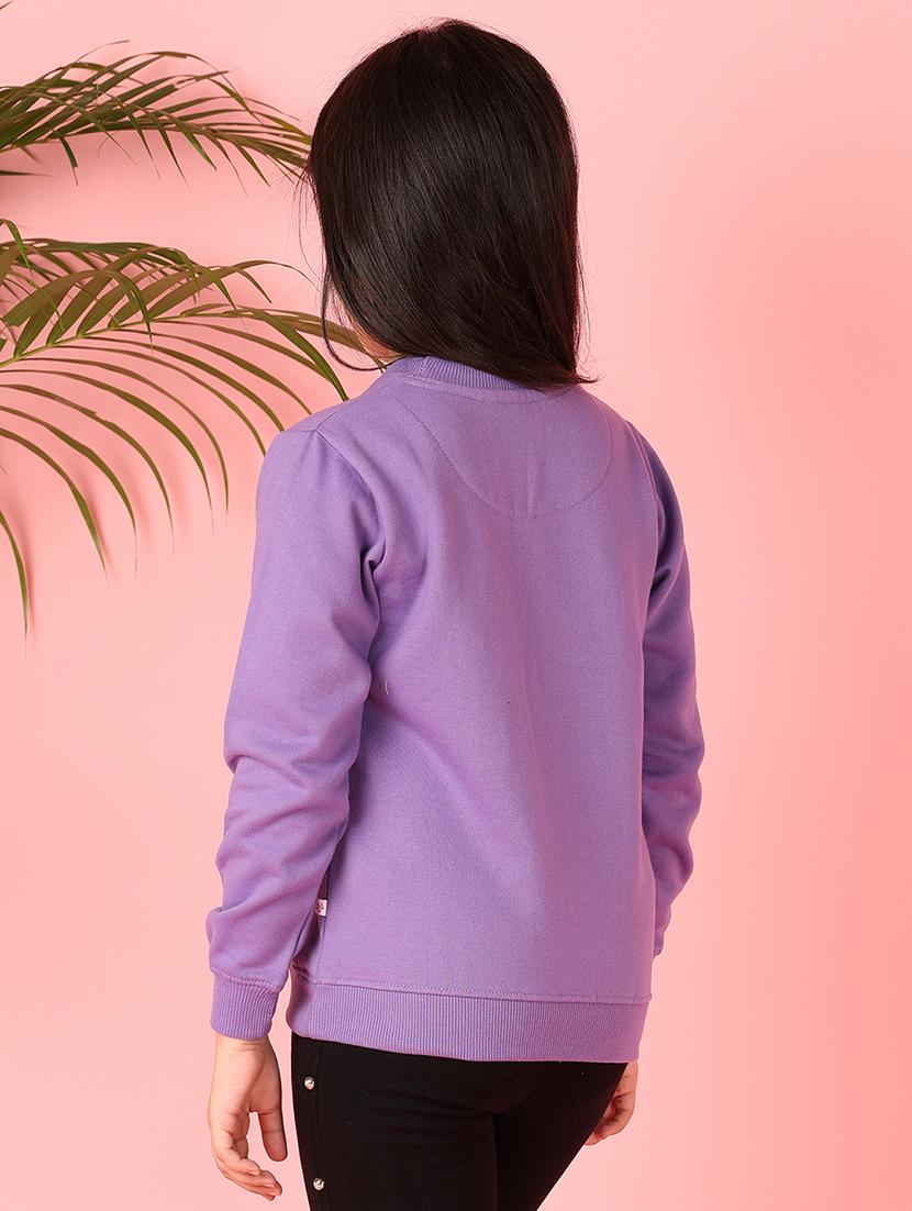 girls front print long sleeve sweatshirt - 21509468 - Zoom Image - 3