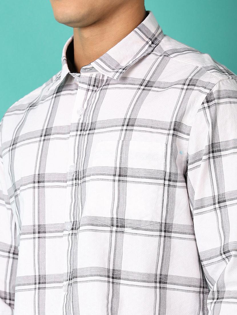 men collared checks casual shirt - 21509472 - Standard Image - 5