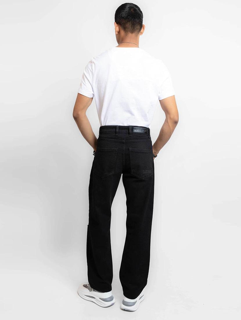 men midnight distressed baggy jeans - 21513089 - Standard Image - 4
