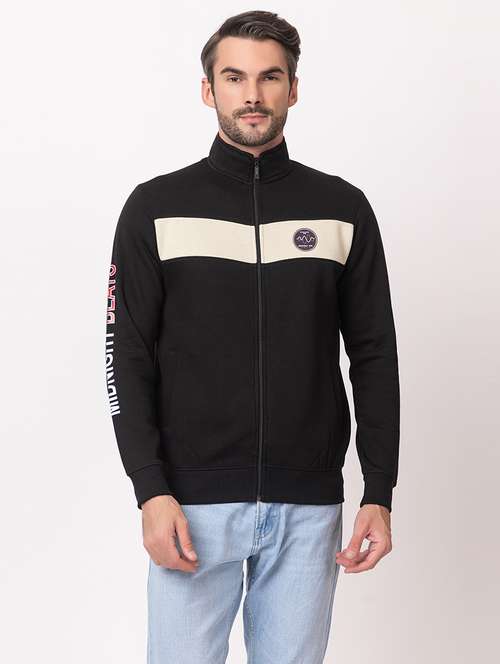 men long sleeves color block sweatshirt - 21515342 - Very Small Image - 1