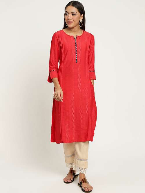 women self design straight kurta - 21525857 - Very Small Image - 1