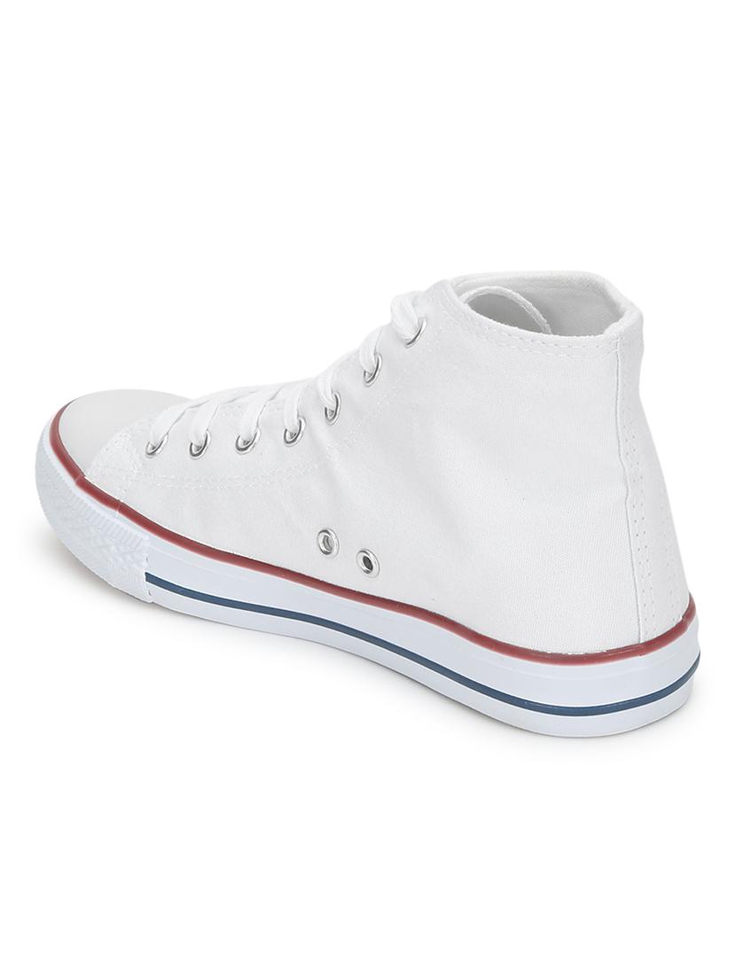 women white lace-up ankle length sneaker - 21526648 - Standard Image - 3