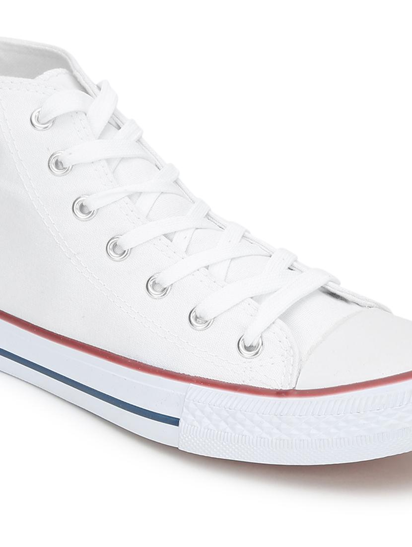 women white lace-up ankle length sneaker - 21526648 - Standard Image - 4