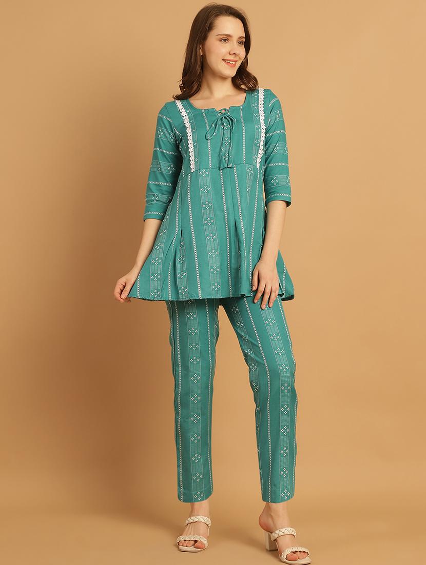 women green printed co-ord set - 21531121 - Zoom Image - 4