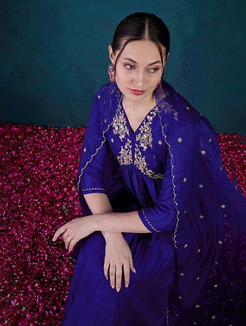 women kurta palazzo set with dupatta - 21531236 - Standard Image - 2