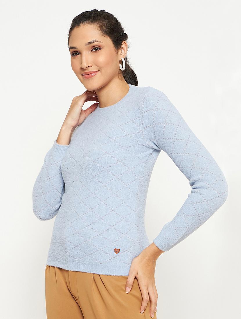 women self design long sleeves pullover - 21532066 - Zoom Image - 1