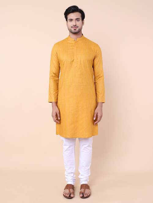 men mandarin neck striped long kurta - 21532192 - Very Small Image - 1