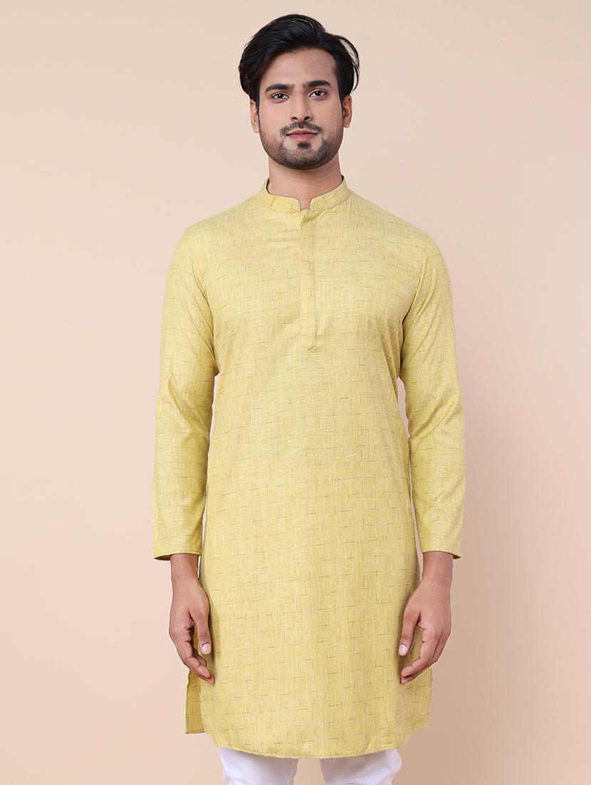 men self design kurta churidar ethnic wear set - 21533027 - Standard Image - 4