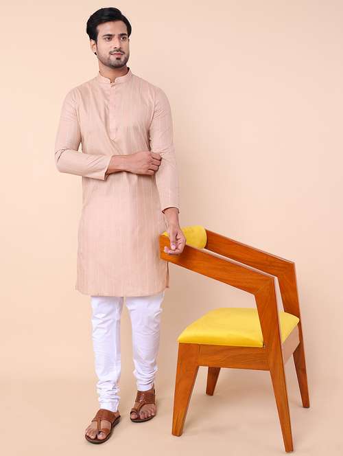 men striped kurta churidar ethnic wear set - 21533034 - Very Small Image - 1