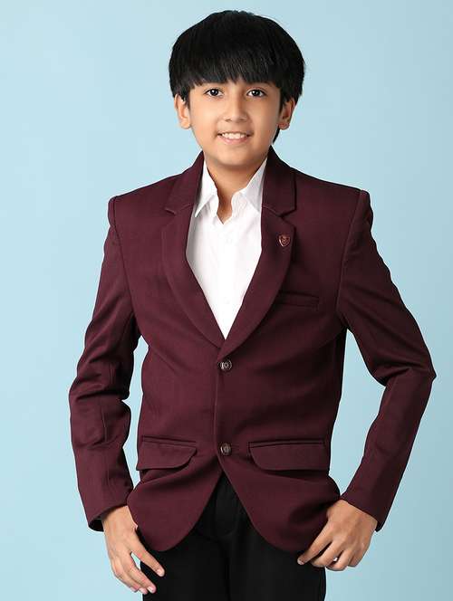boys long sleeve solid blazer - 21533467 - Very Small Image - 1