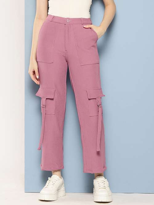 women solids high rise cargo - 21538564 - Very Small Image - 1