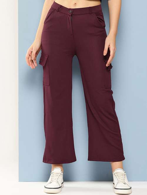 women solids high rise cargo - 21538571 - Very Small Image - 1