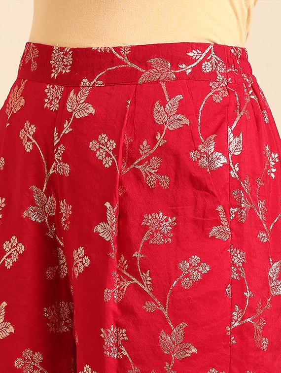 women floral printed wide leg trouser - 21539080 - Standard Image - 5