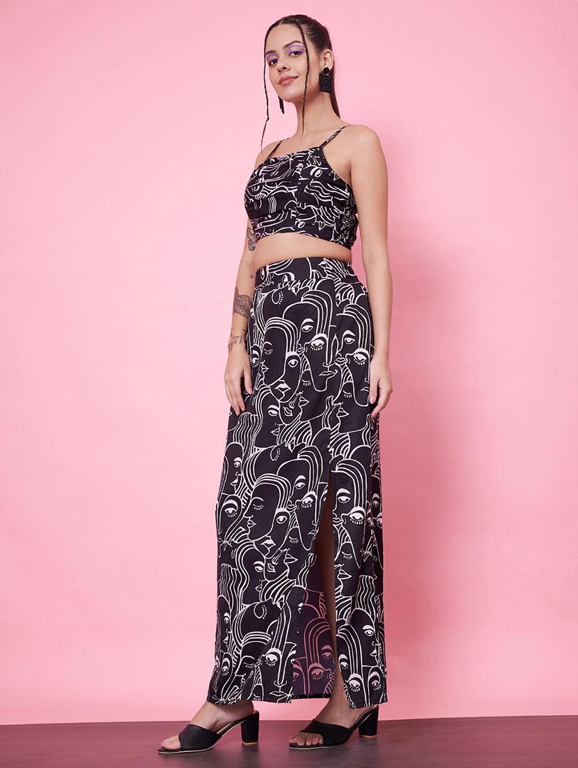 women printed top & skirt co-ord set - 21555934 - Zoom Image - 2