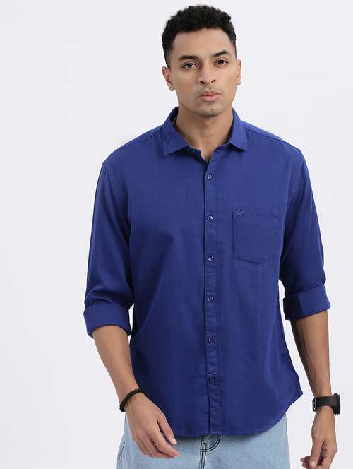 men solid long sleeve casual shirt - 21562525 - Very Small Image - 1