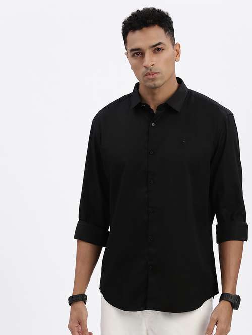 Men Solid Long Sleeve Casual Shirt - 21562588 - Very Small Image - 1