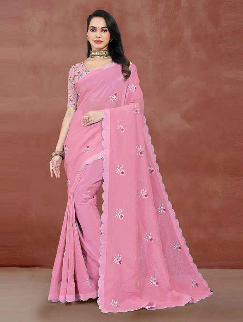 women floral embroidered saree - 21567104 - Very Small Image - 1