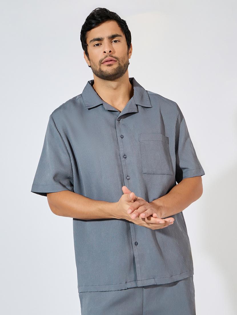 men grey solid co-ord sets - 21569196 - Zoom Image - 4