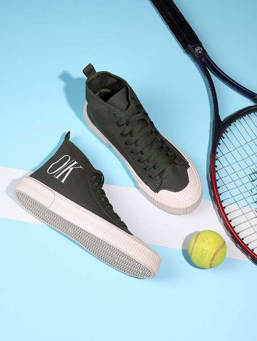 men olive lace up sneaker - 21569222 - Very Small Image - 1