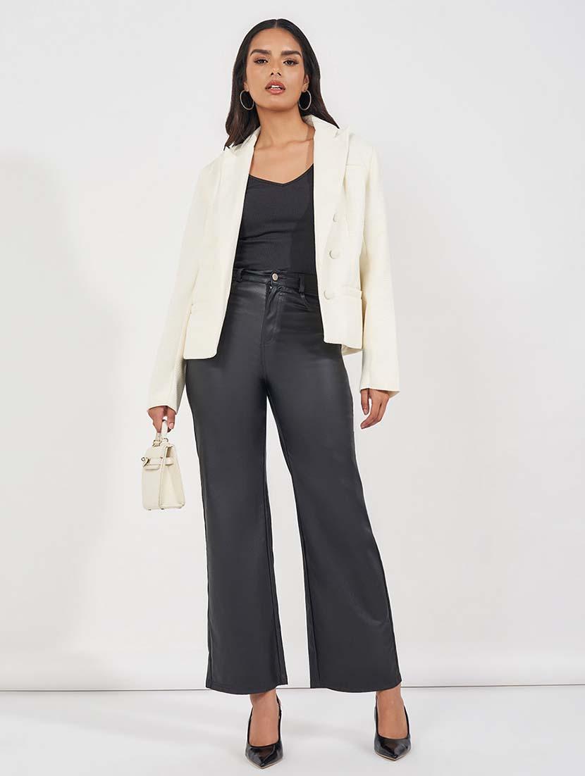 women beige solid double breasted blazer - 21571532 - Standard Image - 2