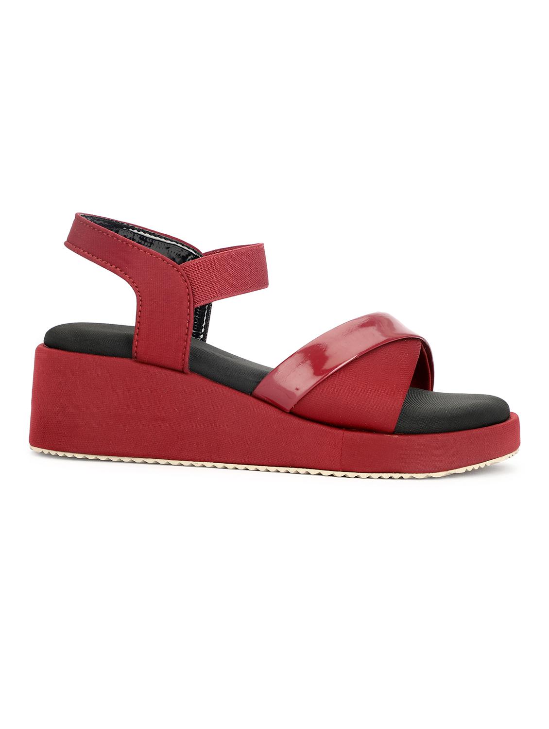 women maroon platforms wedge - 21577304 - Zoom Image - 2