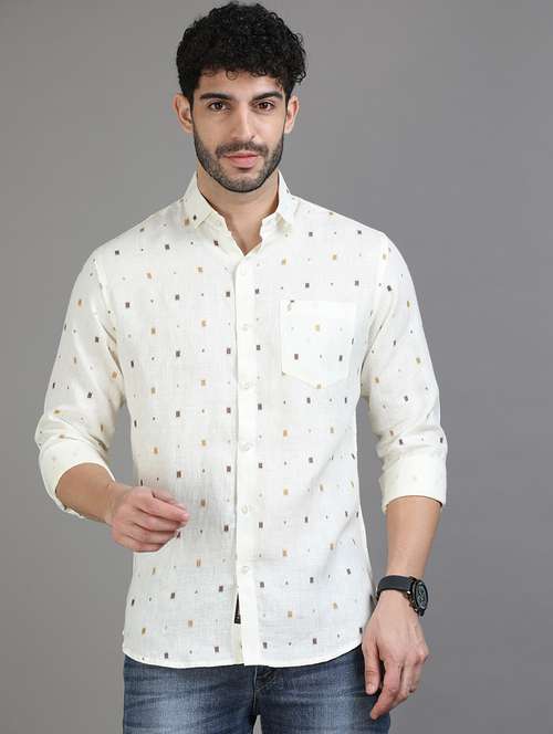 men long sleeves printed casual shirt - 21582809 - Very Small Image - 1