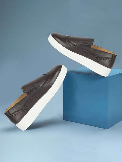 women brown slip on loafer - 21582904 - Very Small Image - 1