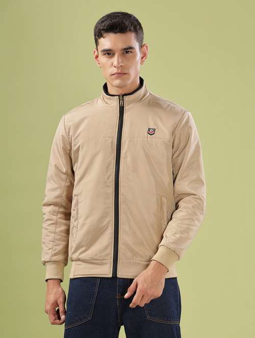 men solid long sleeve bomber jacket - 21586729 - Very Small Image - 1