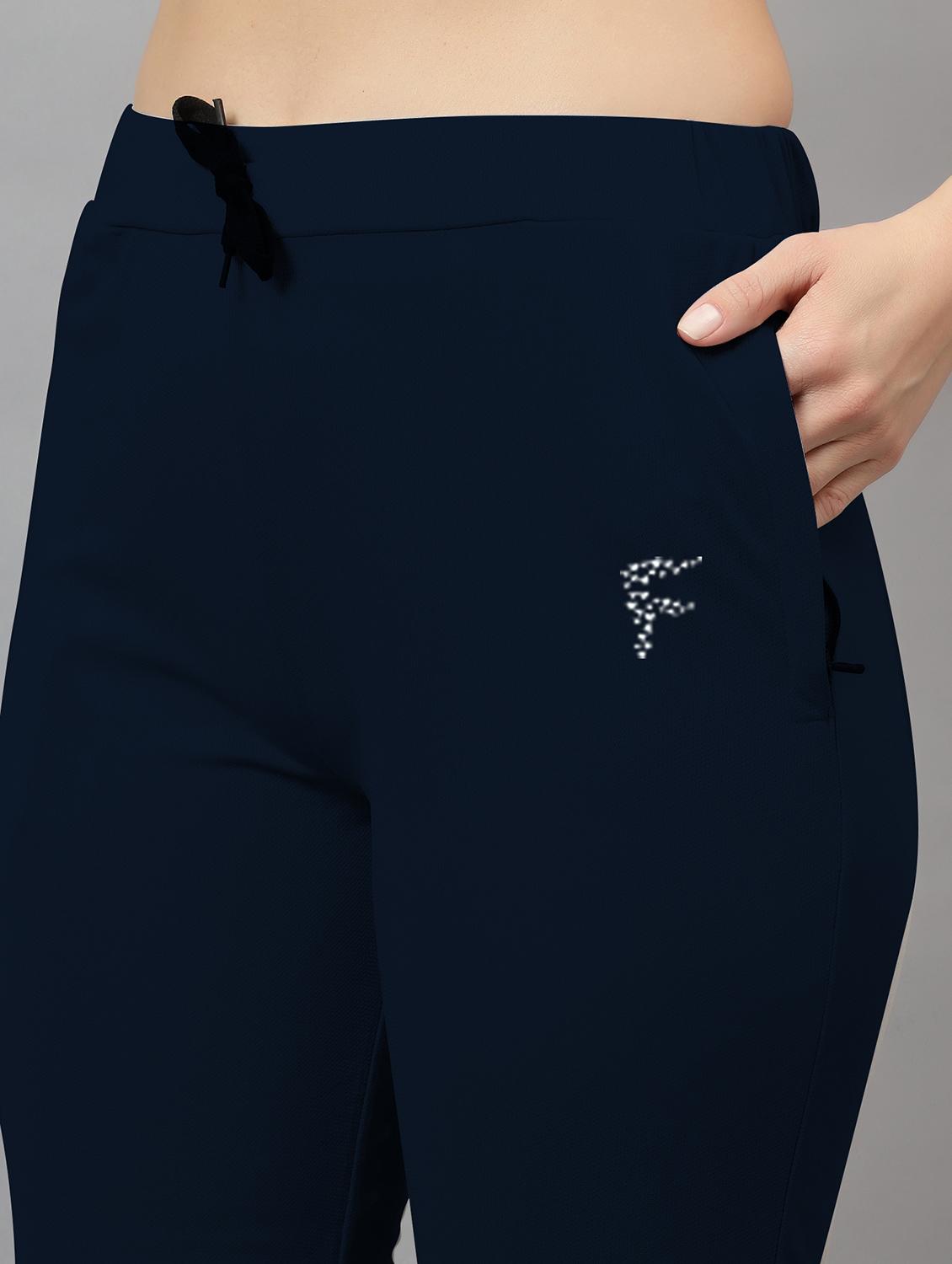 women high rise solid track pant - 21590975 - Standard Image - 4