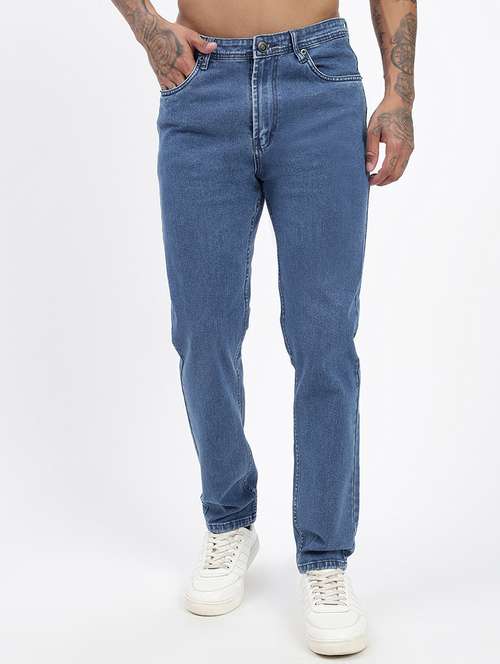 men blue denim plain jeans - 21597426 - Very Small Image - 1