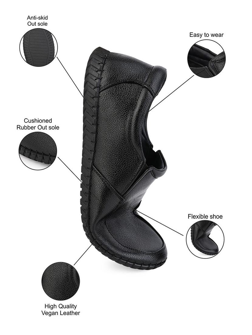men black solid slip on - 21597480 - Zoom Image - 5