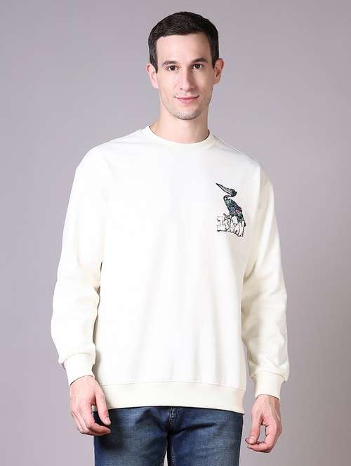 men long sleeves front & back print sweatshirt - 21612933 - Very Small Image - 1