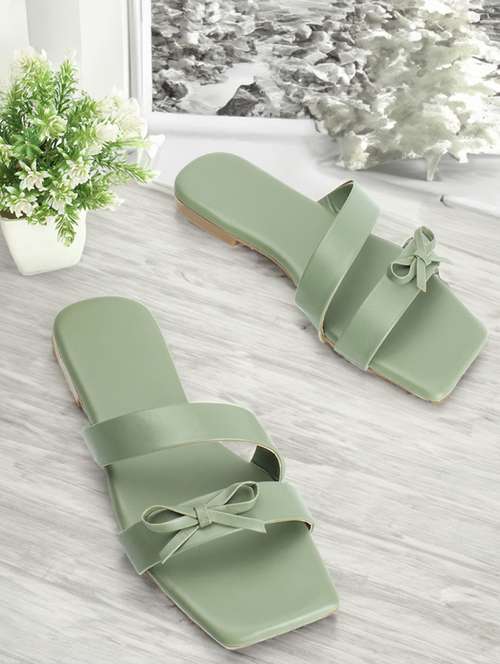 women green slip on sandal - 21616784 - Very Small Image - 1