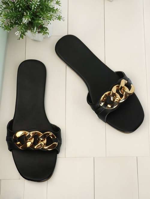 women black slip on sandal - 21616817 - Very Small Image - 1