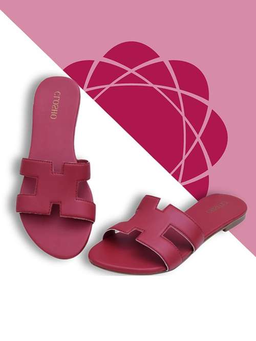 women red slip on sandal - 21616909 - Very Small Image - 1