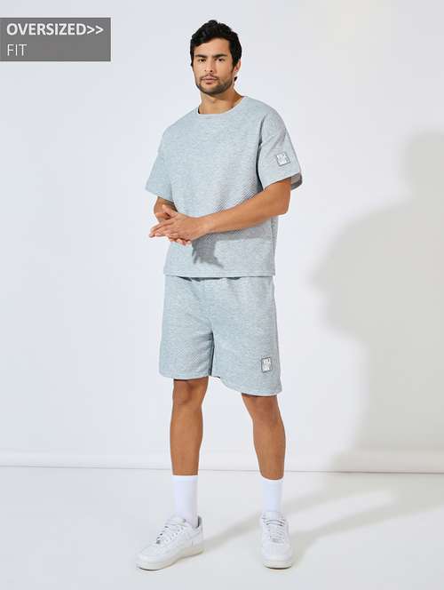 men self design round neck co-ord sets - 21618063 - Very Small Image - 1