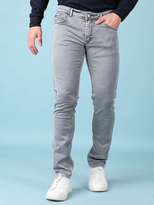 men mid rise plain slim fit jeans - 21620464 - Very Small Image - 1