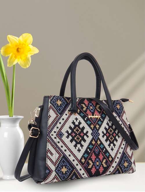 women textured jute handbag - 21624972 - Very Small Image - 1