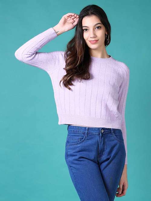 women self designed long sleeves pullover - 21633406 - Very Small Image - 1