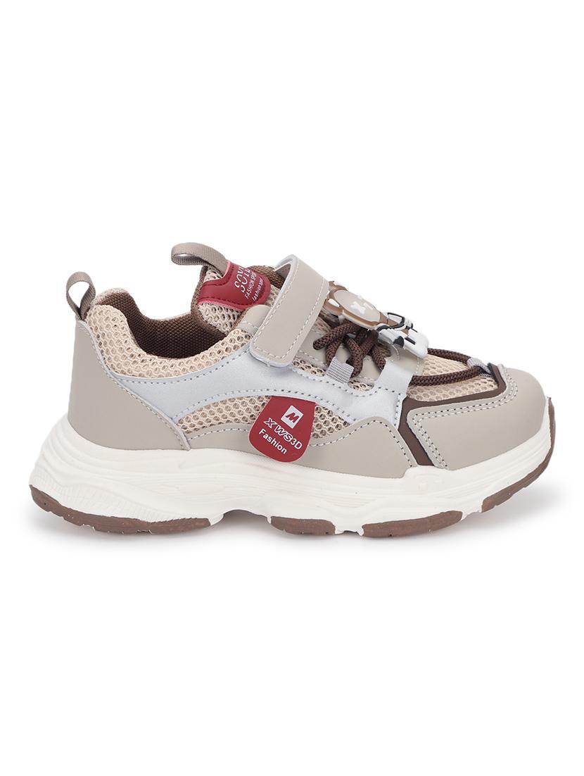 kids beige solid sneaker - 21638300 - Zoom Image - 2