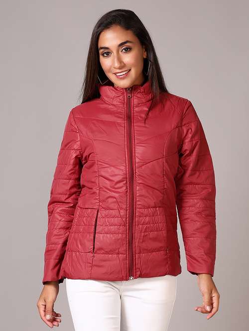 women long sleeves solid puffer jacket - 21641430 - Very Small Image - 1