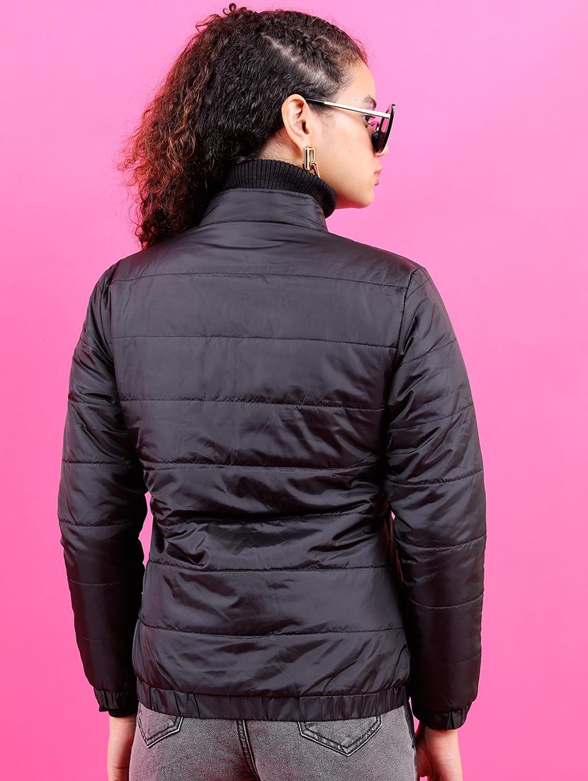 women solid long sleeves quilted jacket - 21650971 - Zoom Image - 2