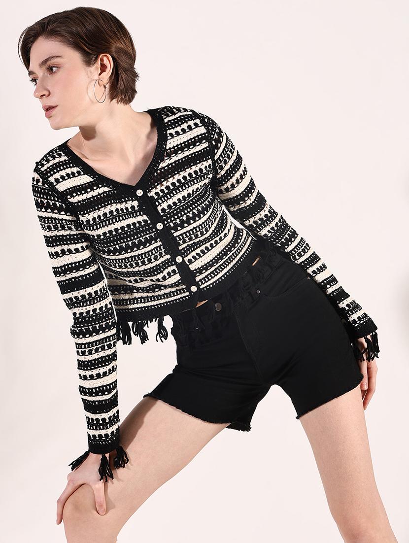 women crochet detailed crop top - 21661765 - Standard Image - 1